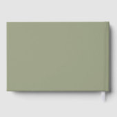 Moderne Schönheitsfeier Grün & Silberfolie Gästebuch (Rückseite)