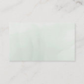 Moderne Schönheitsgrün Weiße Blumenhochzeit Platzkarte (Rückseite)