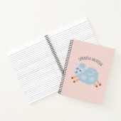 Moderne Schönheitspastel rosa Schafe und Name der Notizblock (Innenseite)