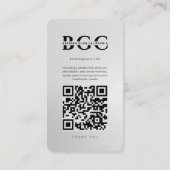 Moderne Schönheitspflege Klinik Silver Instagram Visitenkarte (Rückseite)