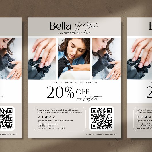 Moderne Schönheitssalon-Nageltechnik Flyer