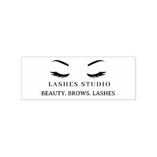 Moderne Schönheitssalon-Wimpern-Brauen-Logo Geschä Gummistempel