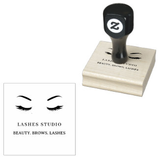 Moderne Schönheitssalon-Wimpern-Brauen-Logo Geschä Gummistempel
