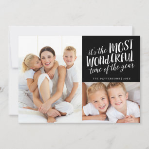 Moderne schönste Ferienwohnung mit zwei Fotokarten Feiertagskarte