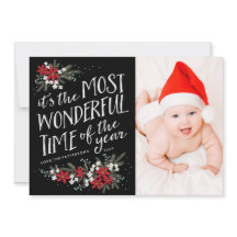 Moderne schönste Weihnachtsgrüße Fotokarte