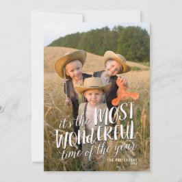 Moderne schönste Weihnachtsgrüße Fotokarte Feiertagskarte