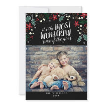 Moderne schönste Weihnachtsgrüße Fotokarte