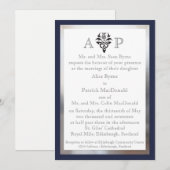 Moderne schottische keltische Hochzeits-Einladung Einladung (Vorne/Hinten)