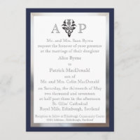 Moderne schottische keltische Hochzeits-Einladung