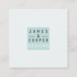 Moderne schräg gelegene elegante Entwürfe des Quadratische Visitenkarte