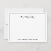 Moderne Schreibbandarbeit Mitteilungskarte (Vorderseite)