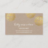 MODERNE SCHREIBBARE SPOT niedliche goldfette Skett Visitenkarte (Rückseite)