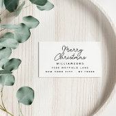 Moderne Schreiben Frohe Weihnachtsfamilie Name Gummistempel