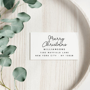 Moderne Schreiben Frohe Weihnachtsfamilie Name Gummistempel