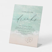 Moderne Schreibgeräte für Sandstrände Sockelschild (Vorderseite)