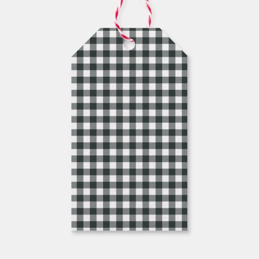 Moderne Schreibmaschine | Holiday Foto Black Gingh Geschenkanhänger (Rückseite)