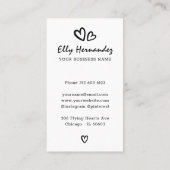 Moderne Schreibmaschine hört schwarz vertikal Visitenkarte (Rückseite)