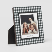 Moderne Schreibmaschine | Ihr Foto auf Black Gingh Fotoplatte (Vorderseite)