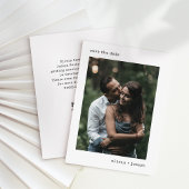 Moderne Schreibmaschine | Schwarzweiß und QR-Code Save The Date