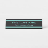 Moderne Schreibtisch Name Plate Teller Aquamarin T