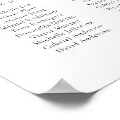 Moderne Schrift 20 Tische Willkommens-Sitzplan Poster (Ecke)