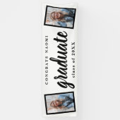 Moderne Schrift 2 Foto-Abschlussfeier Banner (Vertikal)