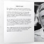 Moderne Schrift 2-Foto-Trifold-Trauerprogramm Dreifach-gefaltete Programmkarte (Innen Erste Seite)