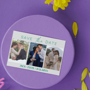 Moderne Schrift 3 Foto-Vorlagen Save the Date