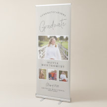Moderne Schrift 4 Foto Gratulations-Absolvent