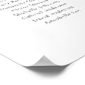 Moderne Schrift 6 Tische Willkommens Sitzplan Poster (Ecke)
