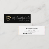 Moderne Schrift-Abschluss-Einsteckkarte Mini Visitenkarte (Vorne/Hinten)