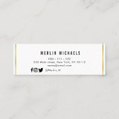 Moderne Schrift-Abschluss-Einsteckkarte Mini Visitenkarte (Rückseite)