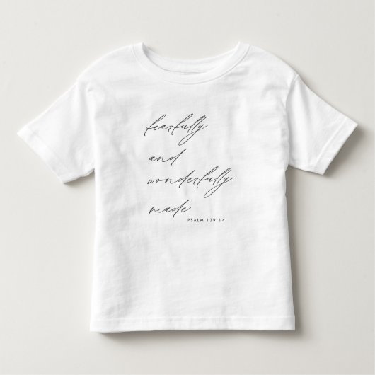 Moderne Schrift ängstlich und wunderbar Christlich Kleinkind T-shirt (Vorderseite)