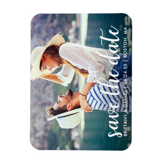 Moderne Schrift | ANKÜNDIGUNG DATUM FREIHALTEN FOT Magnet (Vertikal)