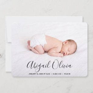 Moderne Schrift Baby Name Foto Collage Geburt Ankündigung