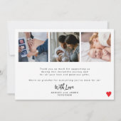 Moderne Schrift begrüßt die Geburt eines neuen Fot Ankündigung (Rückseite)