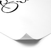 Moderne Schrift | Begrüßungszeichen von Bridal Bru Poster (Ecke)