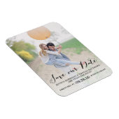 Moderne Schrift | Benutzerdefiniertes Foto Rette u Magnet (Rechte Seite)