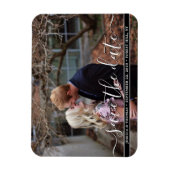 Moderne Schrift | Benutzerdefiniertes Foto Save th Magnet (Vertikal)