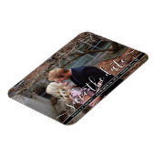 Moderne Schrift | Benutzerdefiniertes Foto Save th Magnet (Linke Seite)