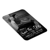 Moderne Schrift | Benutzerdefiniertes Foto Save th Magnet (Rechte Seite)