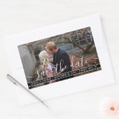 Moderne Schrift | Benutzerdefiniertes Foto Save th Rechteckiger Aufkleber (Umschlag)