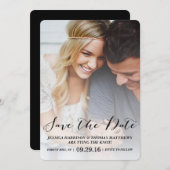 Moderne Schrift | Benutzerdefiniertes Foto Save th Save The Date (Vorne/Hinten)