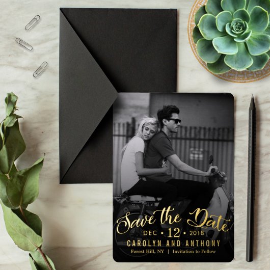 Moderne Schrift | Benutzerdefiniertes Foto Save th Save The Date