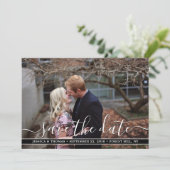 Moderne Schrift | Benutzerdefiniertes Foto Speiche Save The Date (Stehend Vorderseite)