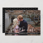 Moderne Schrift | Benutzerdefiniertes Foto Speiche Save The Date (Vorne/Hinten)