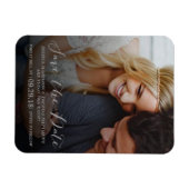 Moderne Schrift | Benutzerdefiniertes Foto Zeitsch Magnet (Horizontal)