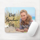 Moderne Schrift Best Grandma Ever Foto Mousepad (Mit Mouse)