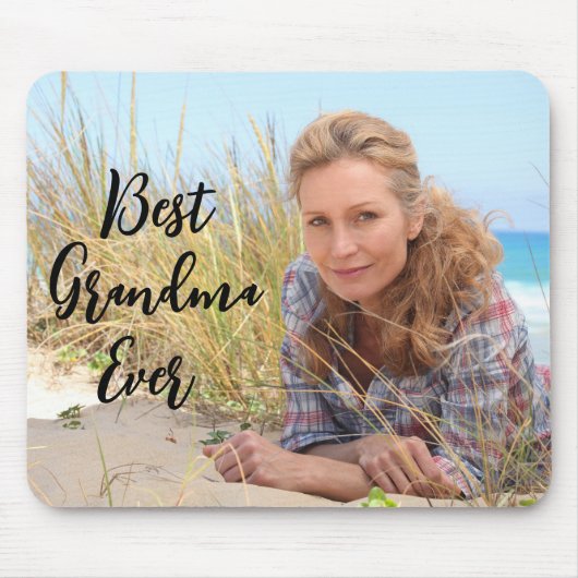 Moderne Schrift Best Grandma Ever Foto Mousepad (Vorne)