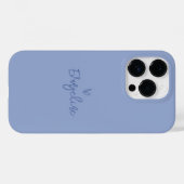 Moderne Schrift blau gürtelartig elegant Case-Mate iPhone Hülle (Rückseite (Horizontal))
